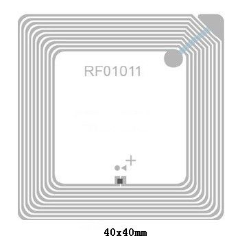 45*45mm HF NFC Rfid het Natte Materiaal van het Inlegselhuisdier voor Document Kaart/Sleutel FOB