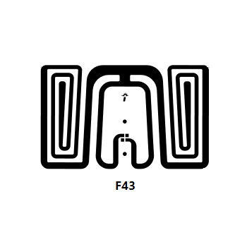 Douane 26*16mm het UHFinlegsel van F43 RFID/het Droge Inlegsel van RFID met Impinji Monza 4 Spaander
